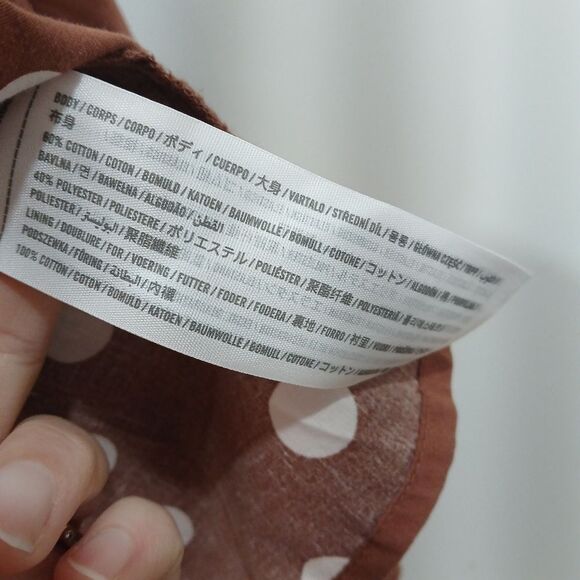 Abercrombie & Fitch Babydoll Puff Sleeve Polka Dot Mini Dress Large - Picture 6 of 12